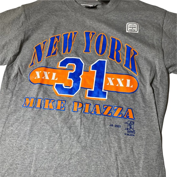 Vintage Y2K Mike Piazza Sport Attack Gray Tshirt Double Sided Print With Tags M - Picture 3 of 7